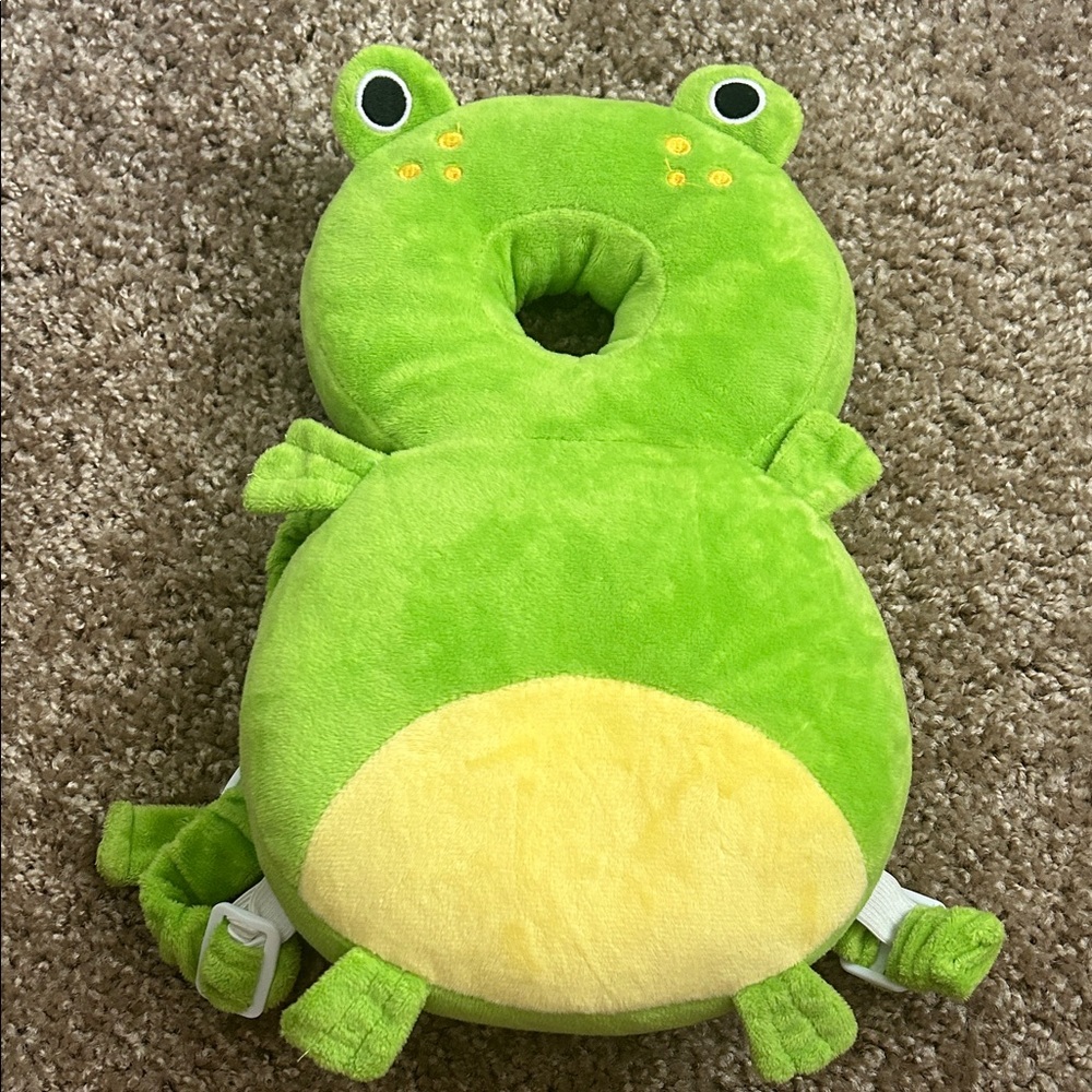 Green Frog Plush Baby Head Protector